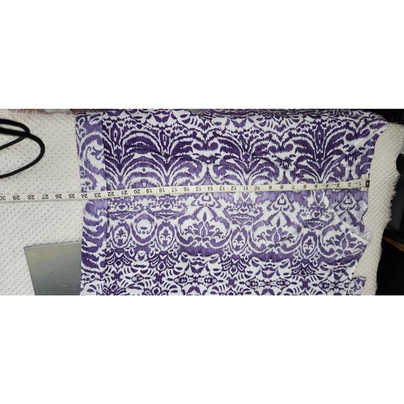 Chicos Top Abstract Ikat Purple Tunic Blouse Shirt Chico Sz 2 Large Tie Front - Picture 6 of 10